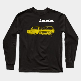 1970s LADA BROCHURE - yellow Long Sleeve T-Shirt